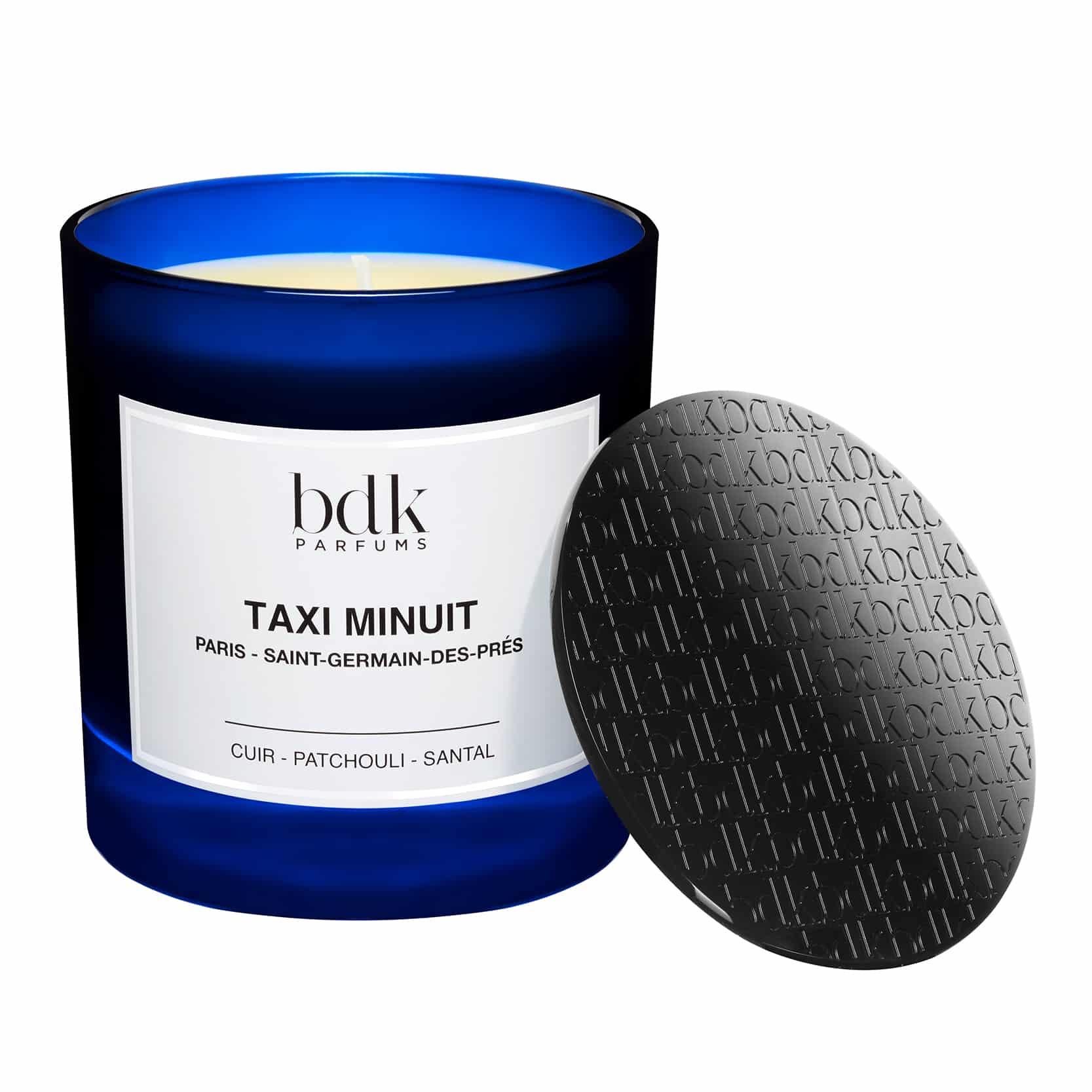 Second image of BDK Taxi Minuit bougie allumee candle 250g