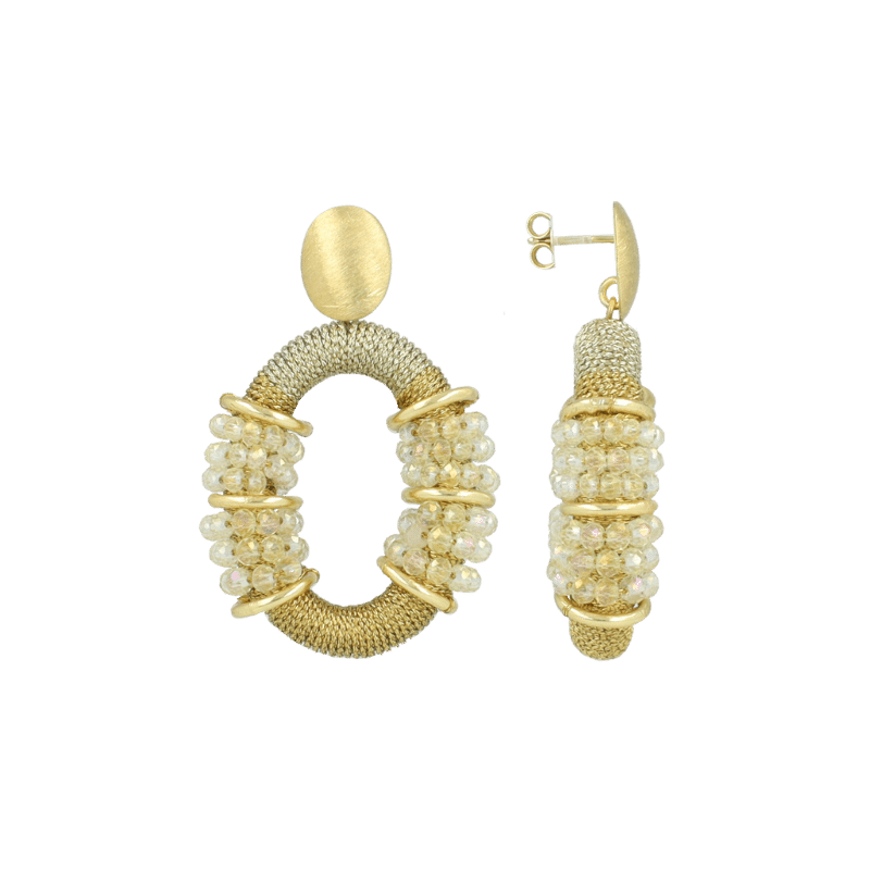 Lott Gioielli Ice Gold Oorbellen Elle Combi Oval Deluxe M