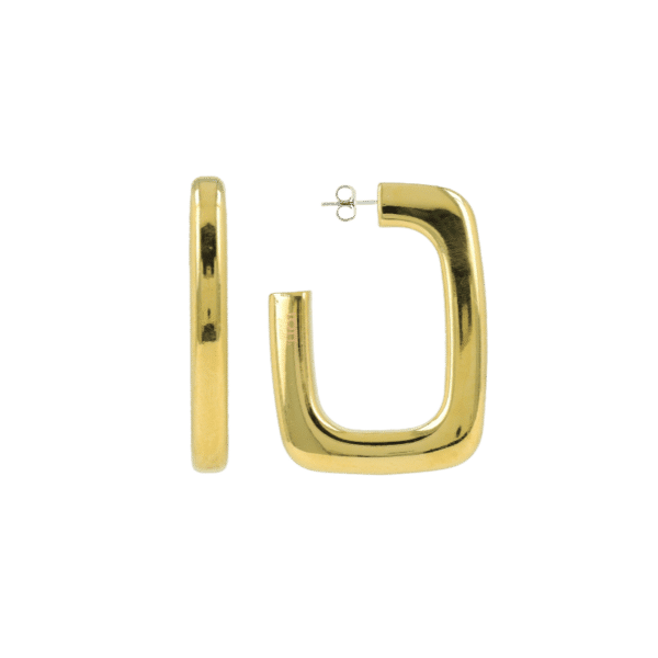 Lott Gioielli Rectangle Creole Gold