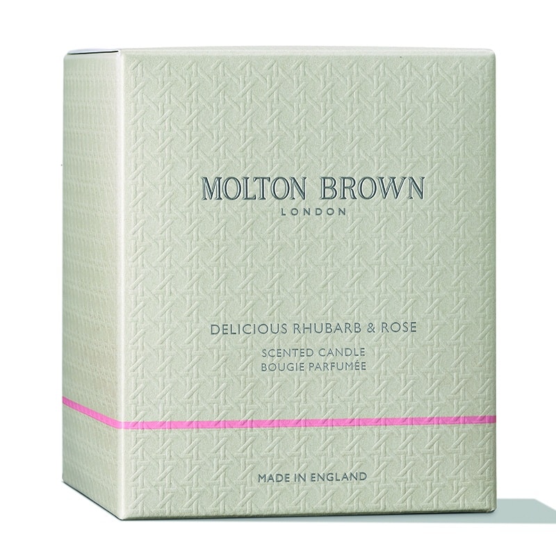 Second image of Molton Brown Delicious Rhubarb & Rose Candle