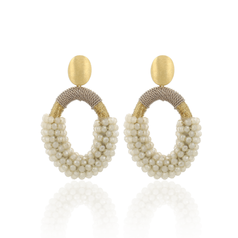 Lott Gioielli Earring Combi Oval M Nude