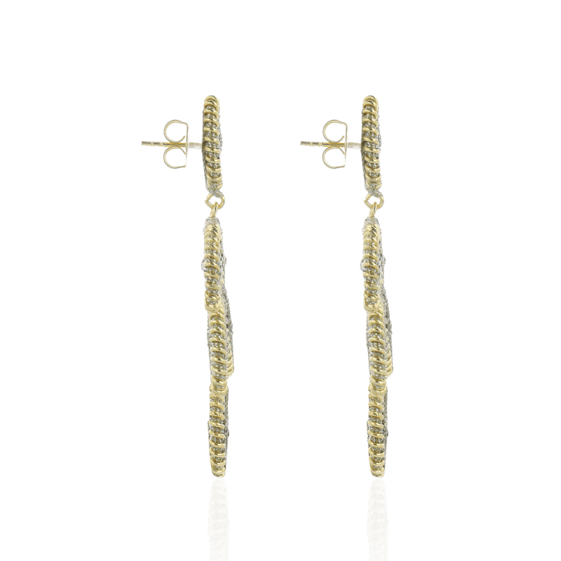 Second image of Lott Gioielli Earring Flower Leafs M Wax