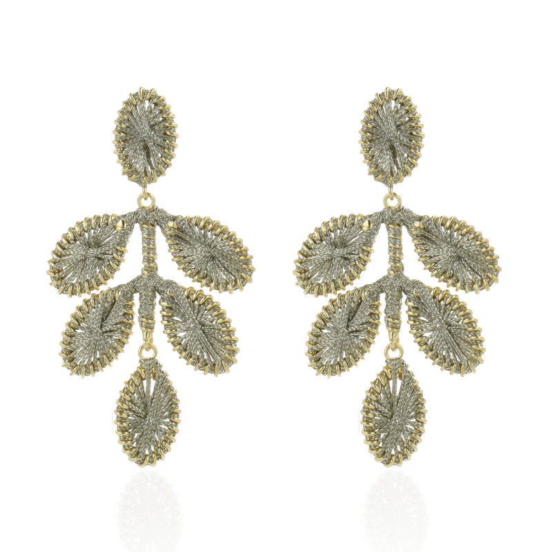 Lott Gioielli Earring Flower Leafs M Wax