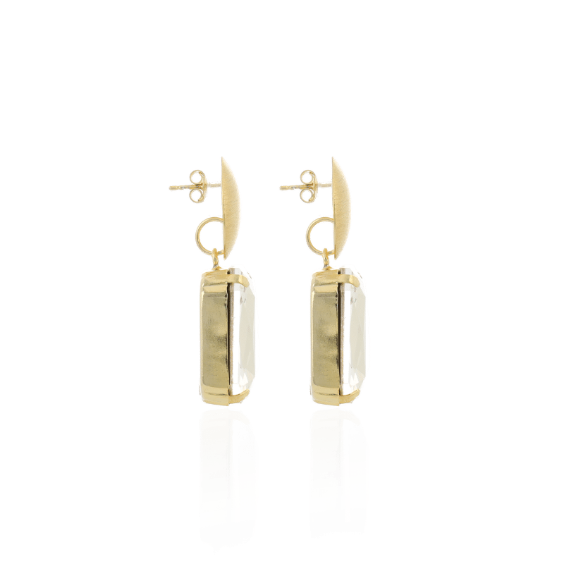 Second image of Lott Gioielli Earring Rectangle L Golden Shadow