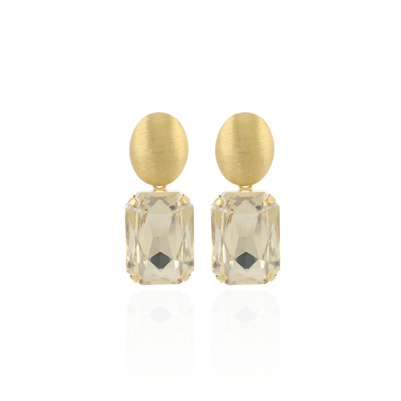 Lott Gioielli Earring Rectangle L Golden Shadow